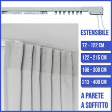 Bastone Per Tenda Estensibile a Binario Scorritenda Tende Soffitto Parete Riloga