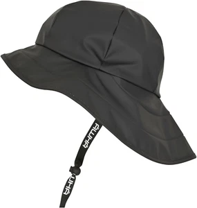Souwester Rain Hat Black/Unisex - Waterproof Cap with Wide Brim and Earflaps - Picture 1 of 6