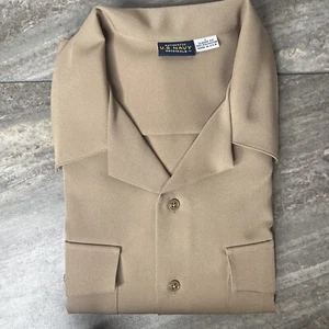 Uniforme Oficial de la Marina de los Estados Unidos Camisa Beige Manga Corta Talla L - Imagen 1 de 6