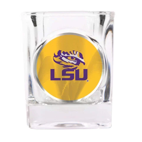 LSU Tigers Shot Glass - Metal Logo Cover