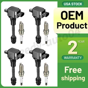 Juego de 4 bobinas de encendido y bujías para 02-06 Nissan Sentra 1,8 L UF351 - Imagen 1 de 8