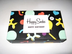 HAPPY SOCKS Happy Birthday Combed Cotton Socks 3 Pairs in Gift Box - Picture 1 of 4