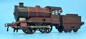 Hornby Meccano Type 501 - O Gauge - Vintage Clockwork LMS Locomotive & Tender - Foto 1 di 15
