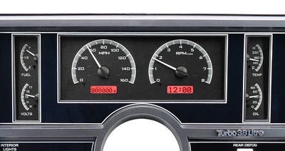Dakota Digital 1984-87 Buick Regal Analog Gauge System Black Red VHX-84B-REG-K-R - Image 1 of 4