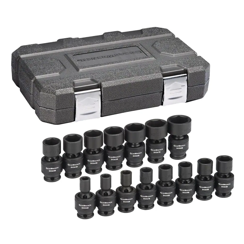 3/8 In. Drive 6-Point Metric Standard Universal Impact Socket Set (15-Piece) - Image 1 of 4