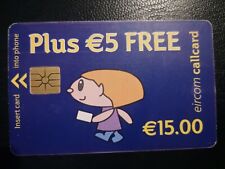 Callcard simply talk €15 Plus €5 Free Eircom phonecard Used 