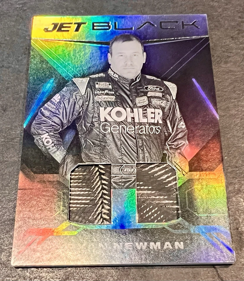 2022 Panini Chronicles NASCAR Black Jet Black Dual Materials #JBM-RN Ryan Newman - Image 1 of 4