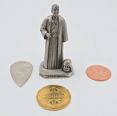 Star Wars 1997 Anakin Skywalker Darth Vader Rawcliffe Pewter Figurine & 3 Coins - Image 1 of 4