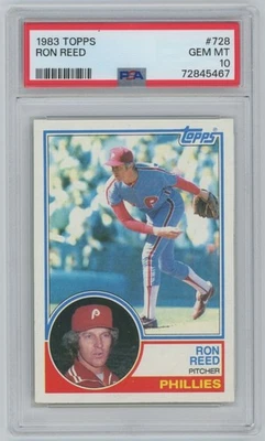 1983 Topps бейсбол Рон Рид 728 Philadelphia Phillies PSA 10 - Изображение 1 из 2