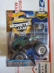 Hot Wheels Monster Jam NEA POLICÍA Equipo BANDERA  - Imagen 1 de 4