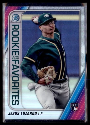2020 Bowman Chrome Refractor Jesus Luzardo Athletics ROYF-JL RC - Image 1 of 2
