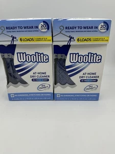 Lot of 2 Woolite 20 Min At Home Dry Cleaner Clothes 6 Cloths Fresh Scent - Picture 1 of 9