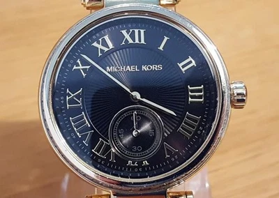 Ladies Gold Bracelet Michael Kors Skylar MK5989 Black Analog Crystal Bezel Watch - Image 1 of 4