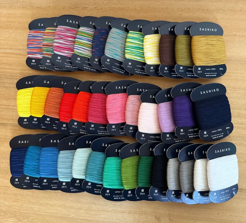Japanese Sashiko Thread Set 37Colors Embroidery Sewing Daruma  Quilting - Image 1 of 4