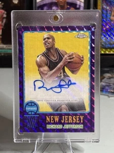 🔥 2024-25 Topps Chrome Basketball Richard Jefferson 1973 Purple Auto 🔥 - Picture 1 of 2