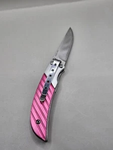 Browning Model 5622 Prism II Folding Pocket Knife Liner Lock Plain Edge Pink SS - Picture 1 of 5