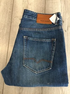 JEANS HOMBRE HUGO BOSS NARANJA 32" CINTURA X 32" PIERNA AZUL - Imagen 1 de 2