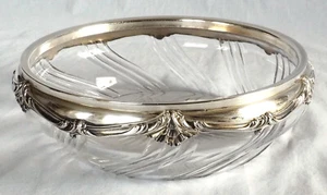 Saladier Louis XV - cristal de Baccarat & argent massif - poinçon Minerve - Picture 1 of 8
