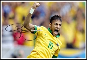 Neymar Jr, Autographed, Cotton Canvas Image. Limited Edition (Nj-23) - Picture 1 of 1