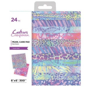 New Crafter's Companion 6"X 6" Paper Pad - Neon Dreams Pearl Card Paper - Picture 1 of 1