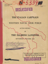 290 Page Western Naval Task Force Salerno Landings 1943 History Book on Data CD