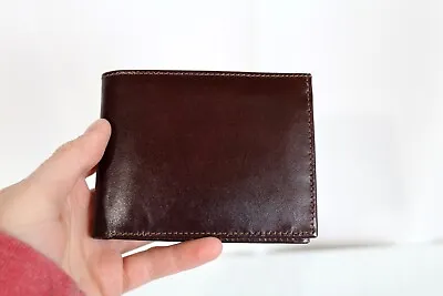 Brown Leather Bi-fold Unisex Wallet - Made In Ecuador - Brand Unknown • 8.20€