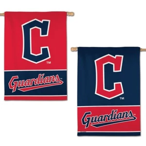 CLEVELAND GUARDIANS 28"X40" DOUBLE SIDED BANNER FLAG NEW WINCRAFT 👀 - Picture 1 of 1