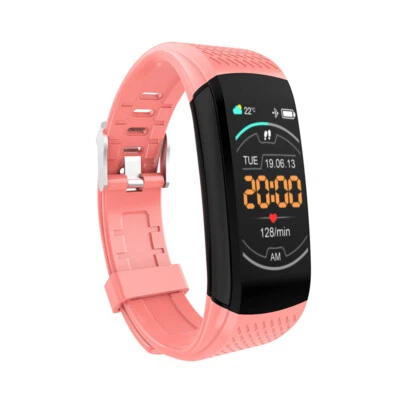 Smart Watch pink Blood Pressure Bracelet Wristband Fitness Tracker Heart Rate - Image 1 of 4