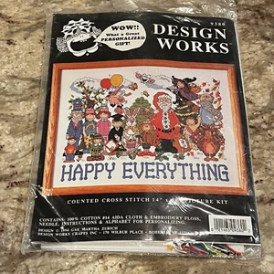 1994 Design Works #9380 Happy Everything All Holidays Counted Cross Stitch - Picture 1 of 3