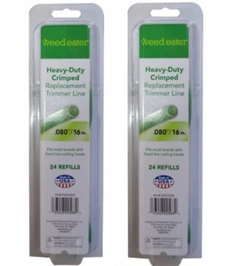 2X24 Pack Weed Eater Heavy-Duty .080" / 16-inch Crimped Replacement Trimmer Line - Picture 1 of 4