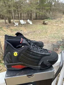 Air Jordan Retro 14 Last Shot 2011 Hombres DS Talla 10.5 Negro Rojo Amarillo Ferrari - Imagen 1 de 8