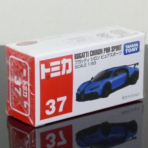 UK Stock - Tomica 37 Bugatti Chiron Pur Sport blue & black BOXED SEALED