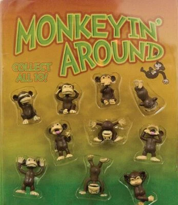 250 1" 1.1 inch acorn Vending Machine Monkey Monkeys Capsules gumball Toys  - Image 1 of 3