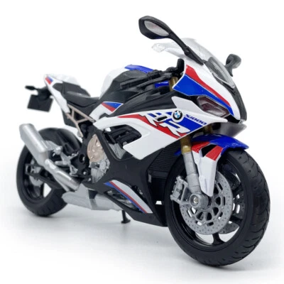 1/12 BMW S1000RR Motorcycle Model Diecast Toy Car Toys for Boys Kids Gifts White - Image 1 of 4