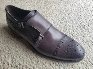 MAGNANNI Double Monks Oxford Uomo Marrone Taglia 10-M UK/11 US Vendita al dettaglio $600 - Foto 1 di 12
