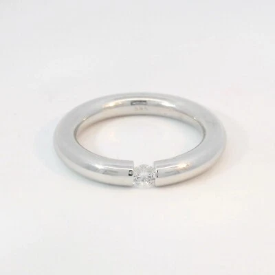 Ring / Spannring 585 Weißgold mit Brillant Größe: 52 - Bild 1 von 4