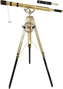 Royal Vintage Floor Standing Brass Telescope Tripod Stand Marine Collectibles - Picture 1 of 6