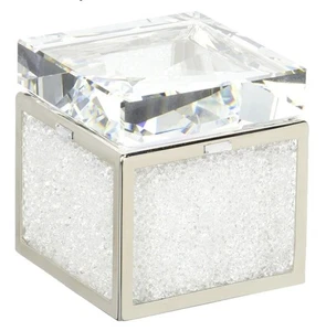 NEW Boxed Swarovski Silver Crystal Crystalline Treasure / Trinket Box #5136899 - Picture 1 of 14