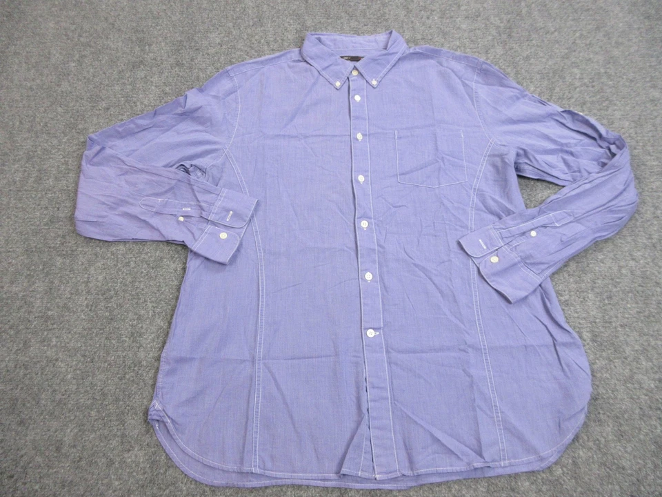John Varvatos Shirt Mens XL Purple Button Up Long Sleeve Pocket Casual USA - Image 1 of 4
