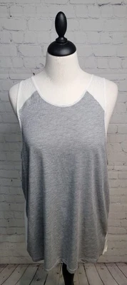 Camiseta sin mangas deportiva Avia para mujer color bloque gris blanco correr yoga color talla Lg Foto 1 de 4