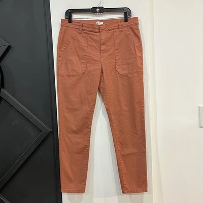 Pantalones cargo ajustados de tiro alto J Crew para mujer cintura 30 salmón preppy Foto 1 de 4