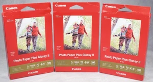 New in Box 300 Sheets Canon 4”X6” Photo Paper Plus Glossy II - Photo 1/3