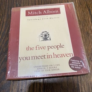 The Five People You Meet in Heaven : A Fable by Mitch Albom (2003, Compact Disc, - Foto 1 di 2