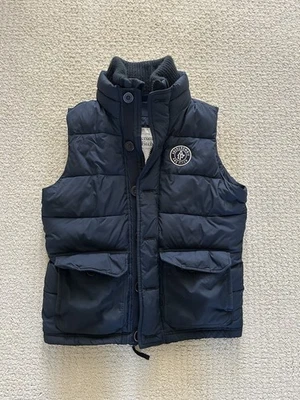 Abercrombie & Fitch Hombre’s Azul Marino Suave Puffer Chaqueta Chaleco Talla Pequeña Plumón Foto 1 de 4
