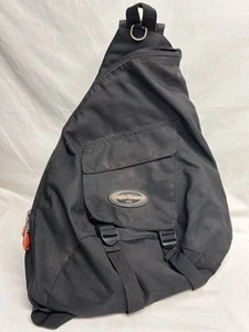 Sergio Clement Black Zip Close Lined Pockets Unisex Chest Bag 18x14x5” - Picture 1 of 5