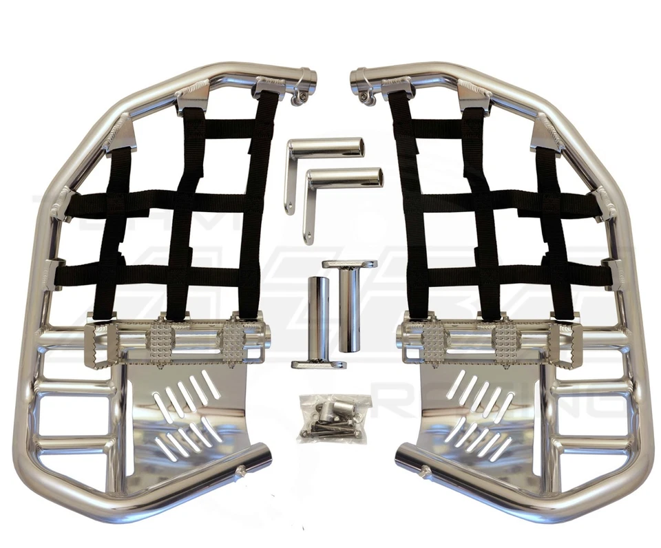 Protectores de talón Raptor 660 Nerf Bars Pro Peg Alba Racing plateado negro 203 t7 Foto 1 de 3