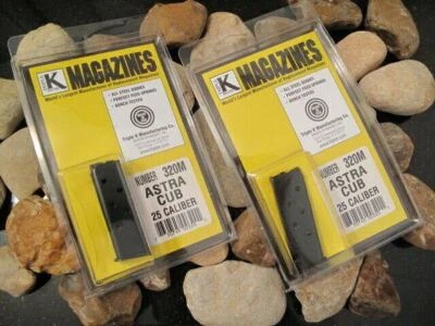 Paquete de 2 cargadores redondos Astra CUB .25 CORTOS descontinuados en ajuste al ras azul Foto 1 de 3