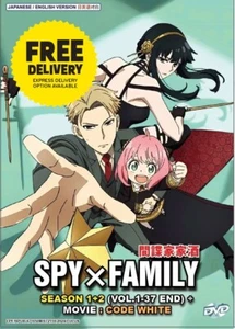 DVD Anime Spy x Family Complete TV Series Season 1 + 2 + Code: White Movie - Imagen 1 de 6
