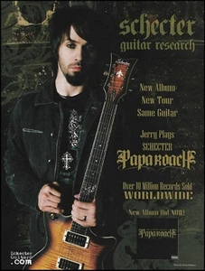 Papa Roach Jerry Horton 2006 Schecter Guitar Research anuncio 8 x 11 anuncio - Imagen 1 de 3