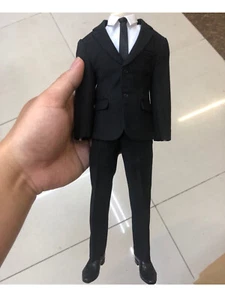 Juego de traje negro de caballero escala 1/6 poptoys para figura masculina de 12 - Imagen 1 de 2